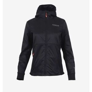 Icewear Iceland Women's Lightweight Full Zip Hooded‎ Jacket Black Activewear